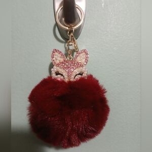 NEW Fox Blingy Rabbit Fur Bag Charm/Keychain
